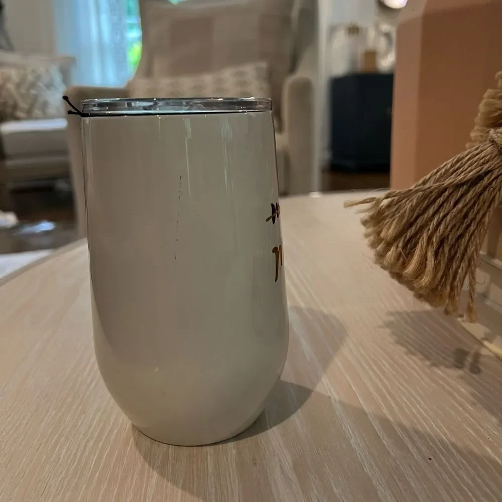 NWT Kate Spade 16oz Stemless Stainless Steel Tumbler with Lid